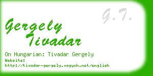 gergely tivadar business card